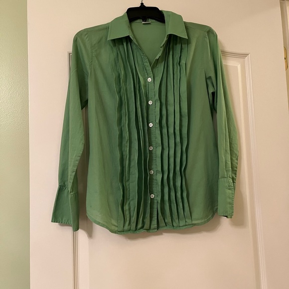 J Crew cotton blouse Petite Small Slim Fit - Picture 3 of 3